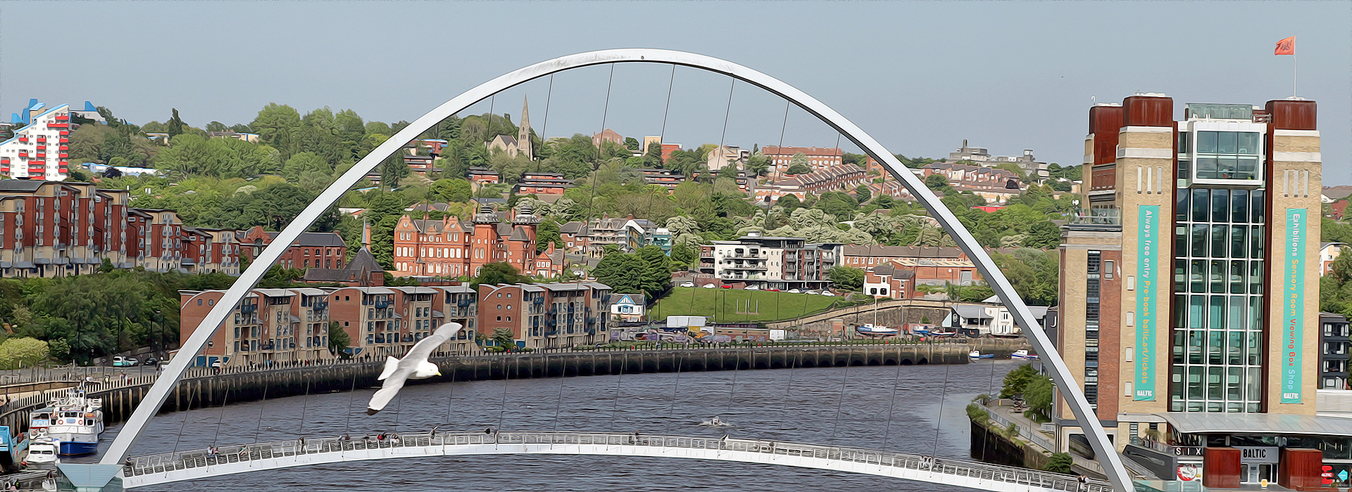 Millennium Bridge - Newcastle upon Tyne - River Tyne